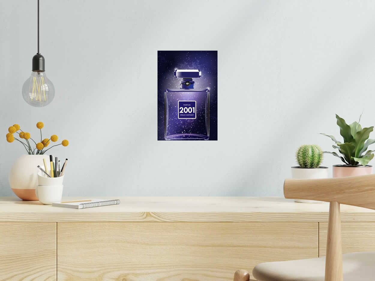 Editions d'art de JMC a pour titre  PARFUM 2001 L'Odyssé style figuratif, graphique dim : JMCprix:30