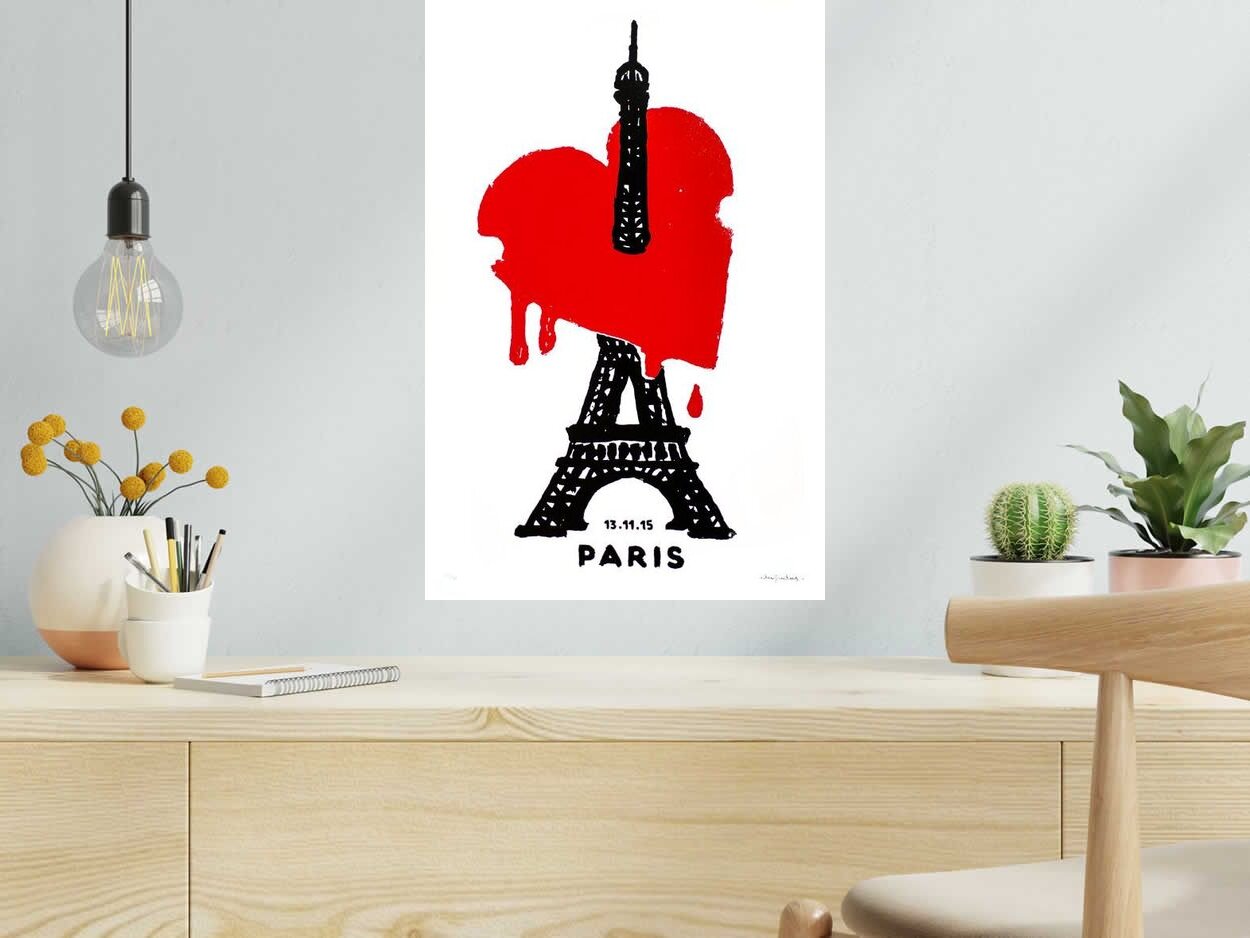 Editions d'art de DUGUDUS a pour titre  PARIS 13.11.15 style graphique dim : DUGUDUSprix:70