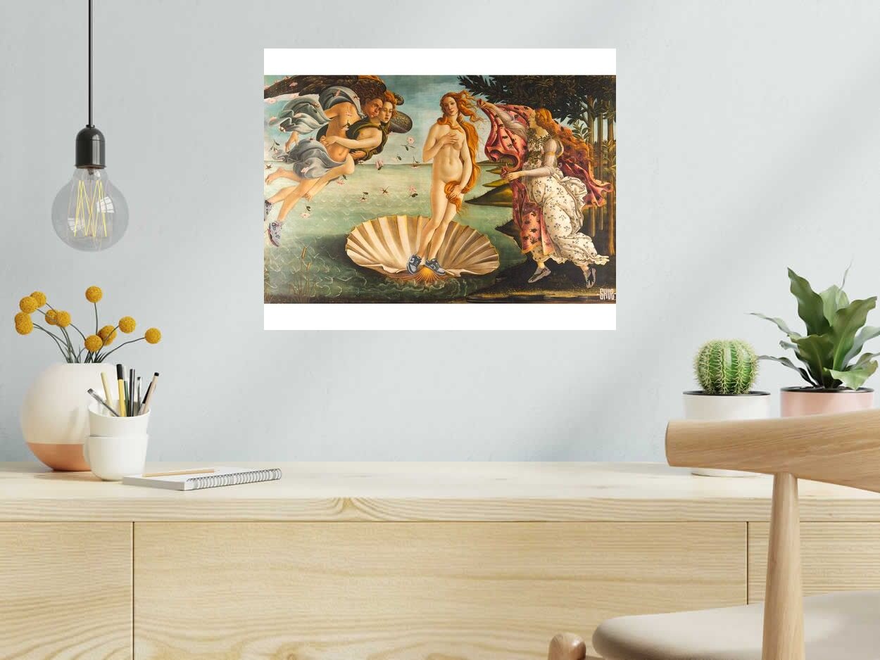 Editions d'art de SHUZ a pour titre  Love and Sneakers New 40x50 style figuratif dim : SHUZprix:90