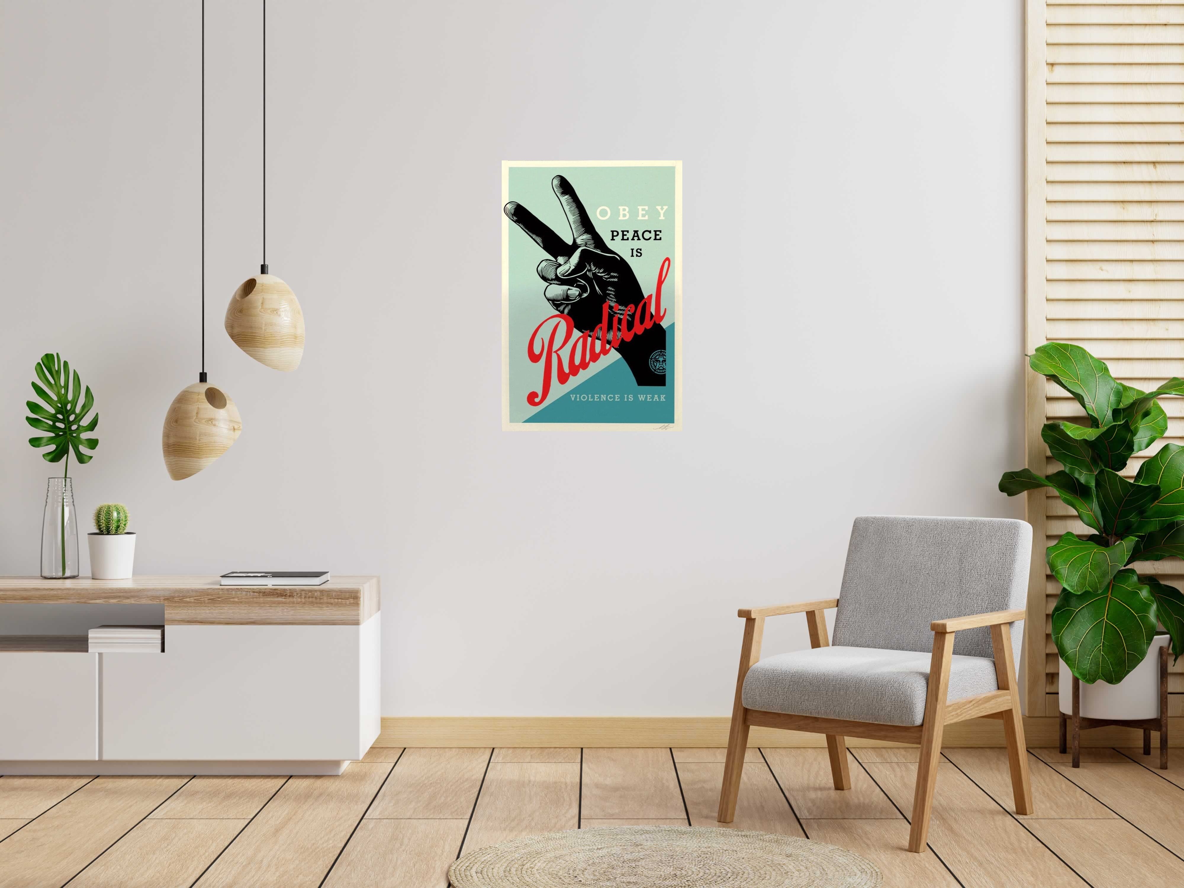 Editions d'art de OBEY : SHEPARD FAIREY  a pour titre  Radical Peace style street pop art, graphique dim : OBEY : SHEPARD FAIREY prix:100