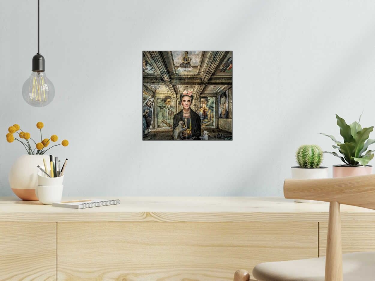 Editions d'art de OliR a pour titre  ET PUIS IL Y A FRIDA style figuratif, graphique dim : OliRprix:50