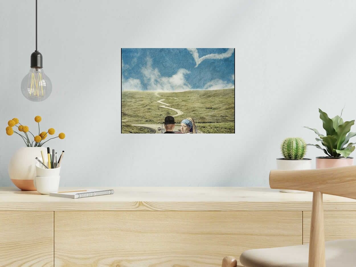 Editions d'art de OliR a pour titre  MAGRITTE EN GOGUETTE style grapique, figurative dim : OliRprix:70