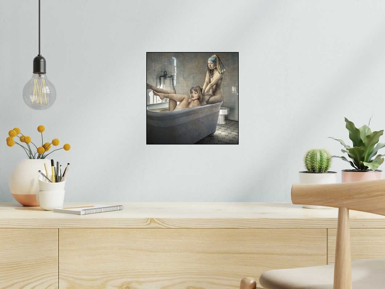 Editions d'art de OliR a pour titre  MARILYN'S BATH style grapique, figurative dim : OliRprix:50