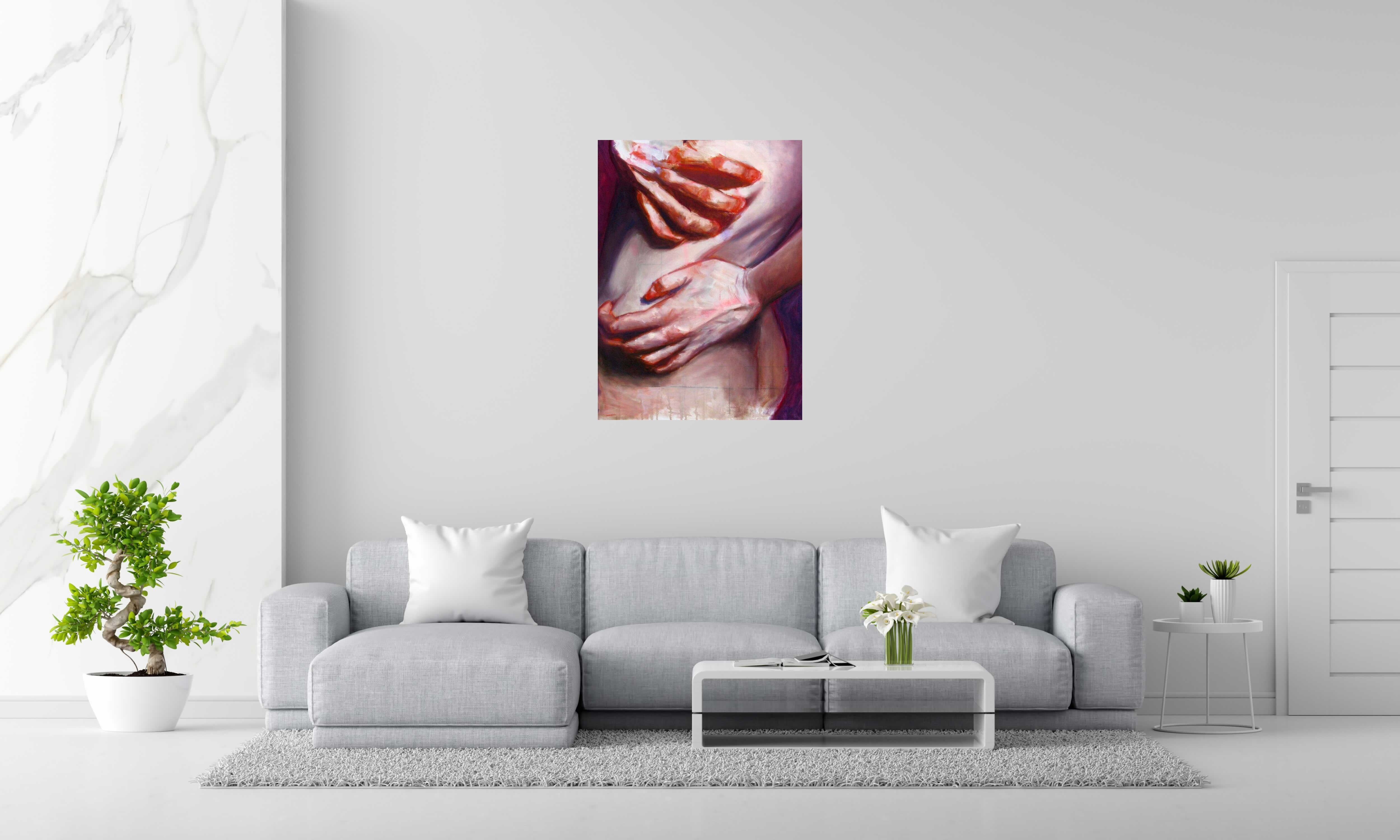 Tableau de NAWEL AUBERT a pour titre  Hands style figuratif dim : NAWEL AUBERTprix:900