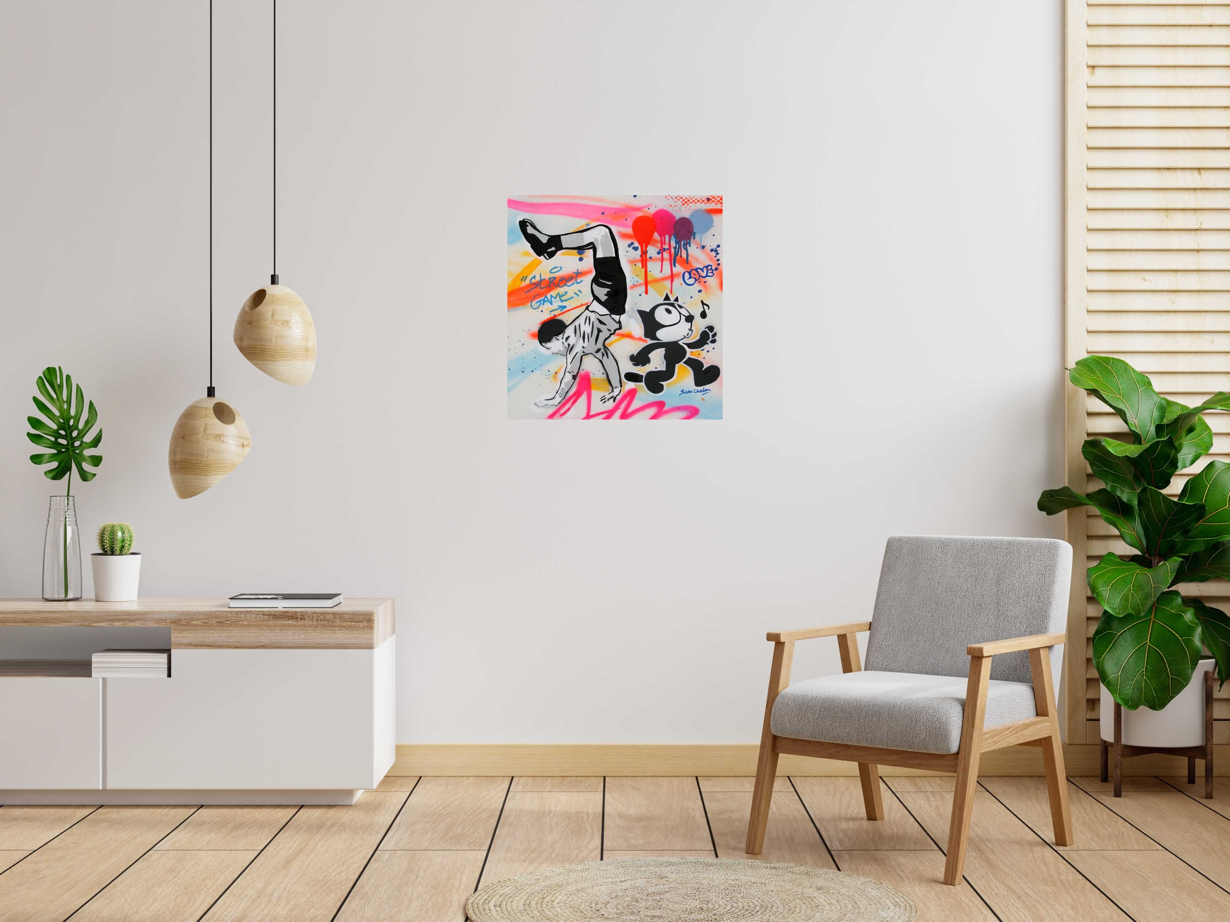 Dessin de SARA CHELOU a pour titre  Street game style street pop art, street art dim : SARA CHELOUprix:280