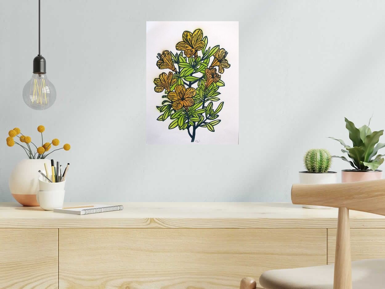 Editions d'art de OSRU a pour titre  BOUQUET style figuratif dim : OSRUprix:40