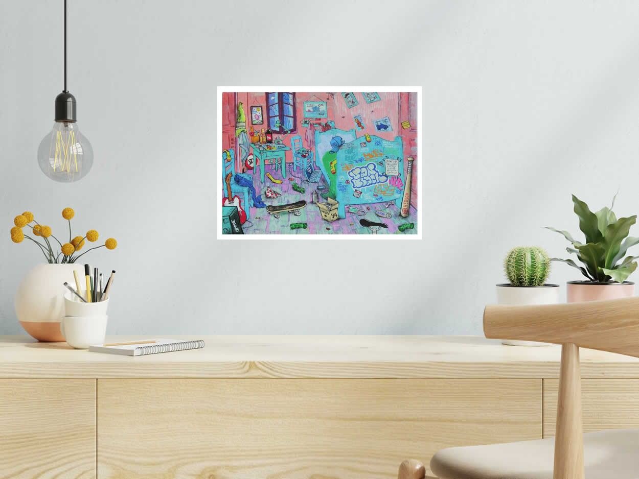 Editions d'art de BLACH a pour titre  Van Blach room style street art dim : BLACHprix:60