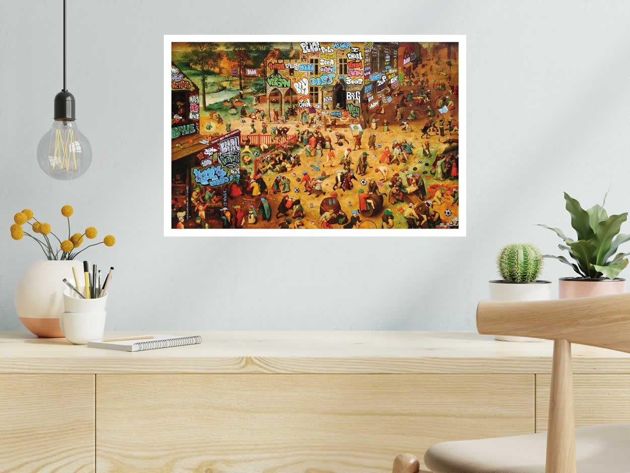 Editions d'art de BLACH a pour titre  Jeux d'Enfants style street art dim : BLACHprix:100