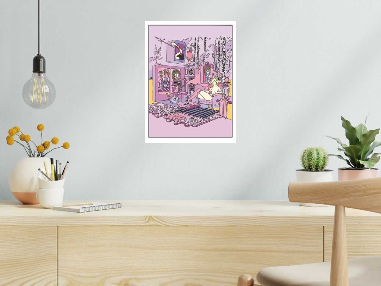 Editions d'art de Mark Temlett a pour titre  Nuit blanche style graphique dim : Mark Temlettprix:100