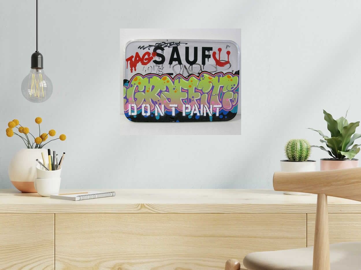 Tableau de KENY a pour titre  Don't paint style graffiti, street art dim : KENYprix:400