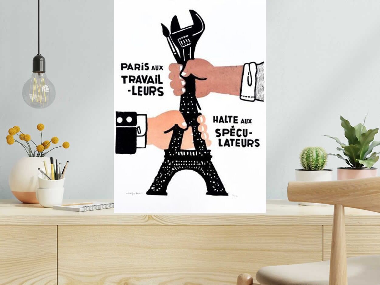 Editions d'art de DUGUDUS a pour titre  PARIS AUX TRAVAILLEURS EDITION OUVERTE style graphique dim : DUGUDUSprix:120