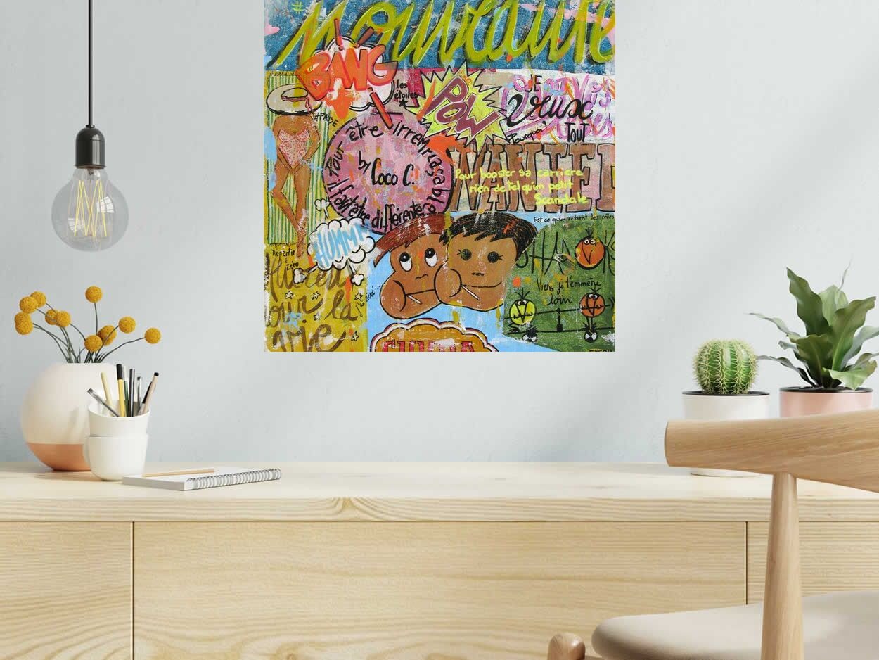Tableau de CACOU a pour titre  Chupa chups style graphique dim : CACOUprix:250