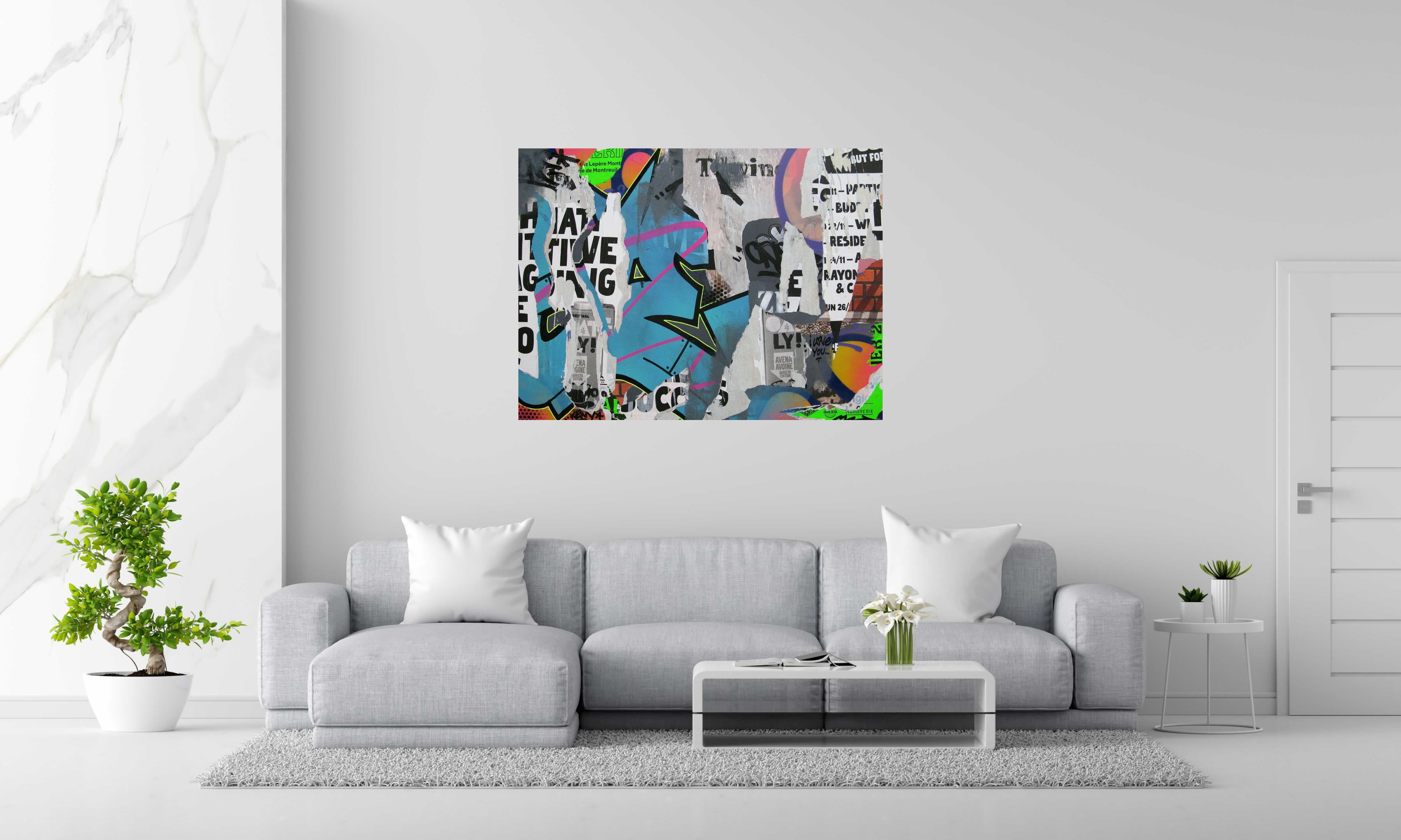 Tableau de KENY a pour titre  Twins style graffiti, street art dim : KENYprix:1000