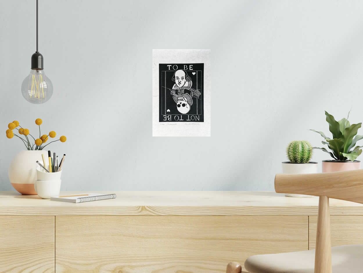 Editions d'art de PHILIPPE ACHERMANN a pour titre  Shakespeare style figuratif dim : PHILIPPE ACHERMANNprix:60