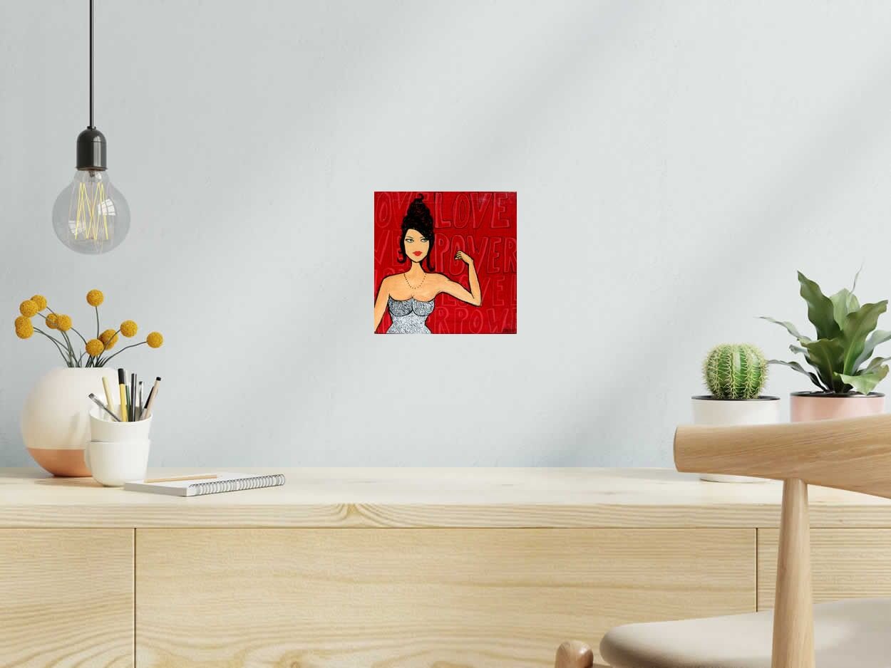 Tableau de CACOU a pour titre  LOVE POWER style graphique dim : CACOUprix:80