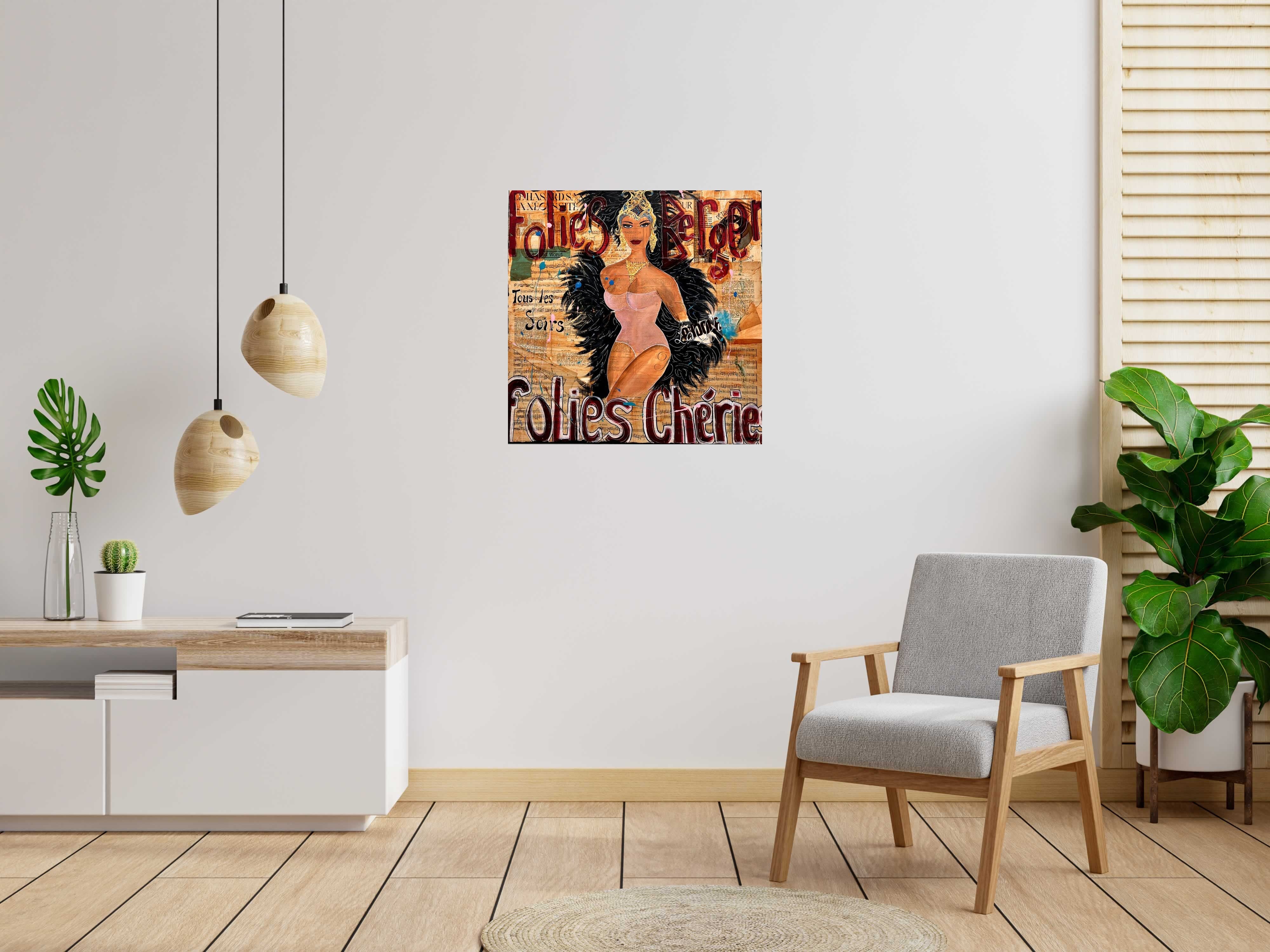 Tableau de CACOU a pour titre  FOLIES BERGERES style graphique dim : CACOUprix:550