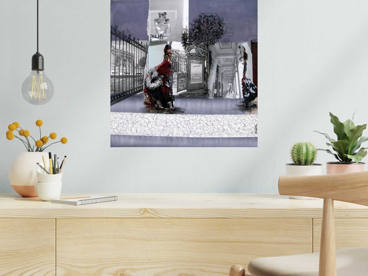 Tableau de VEROE a pour titre  PARIS style figuratif dim : VEROEprix:240