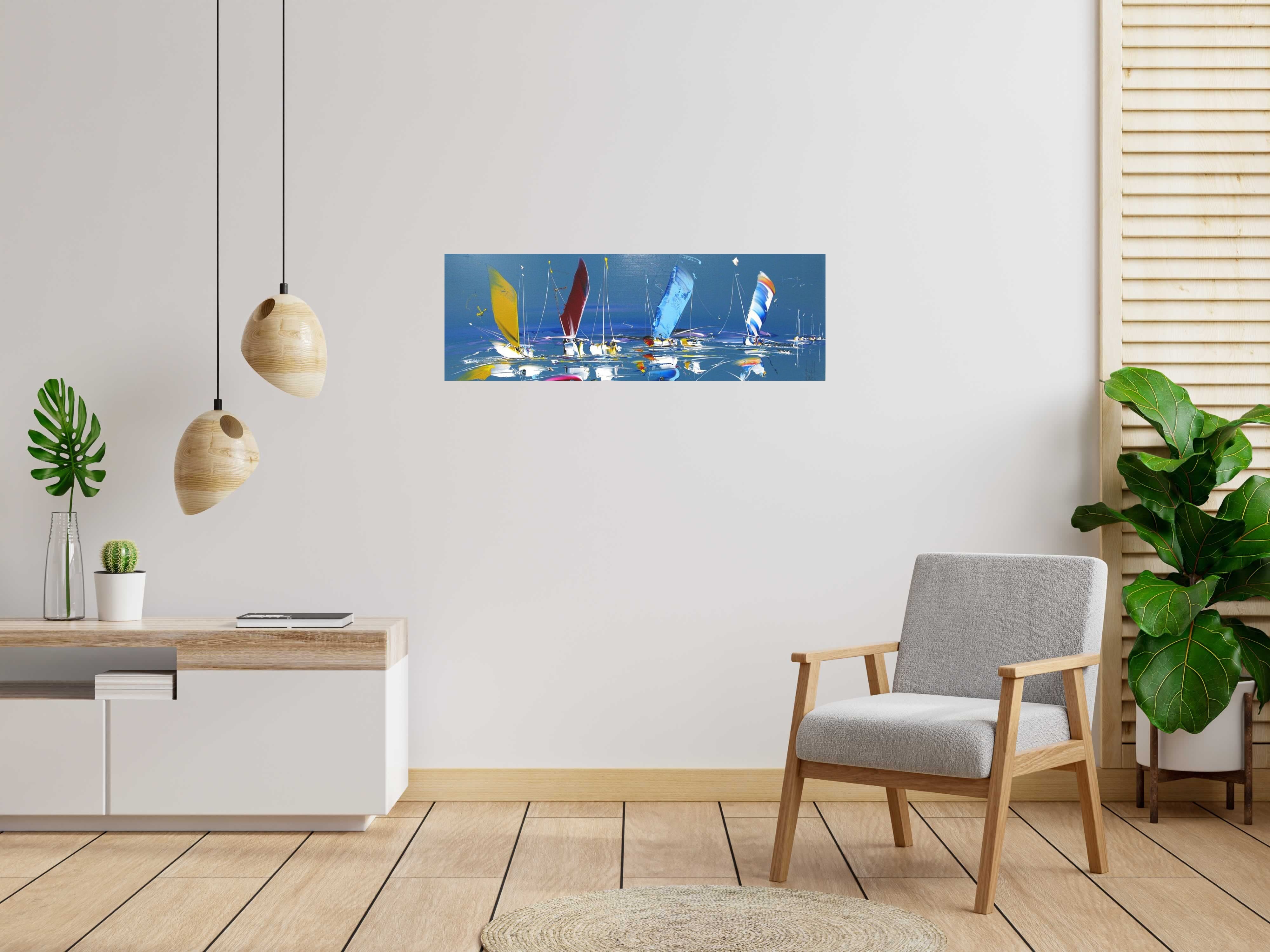 Tableau de F. BOUTET a pour titre  MARINE ABSTRAITE 2024-60 style abstrait dim : F. BOUTETprix:700