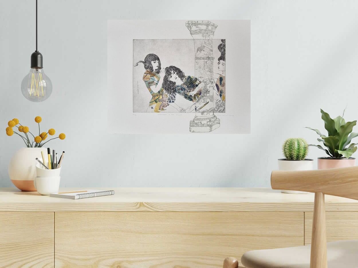 Editions d'art de ATSUKO ISHII a pour titre  STRANGER IN THE NIGHT style figuratif dim : ATSUKO ISHIIprix:250