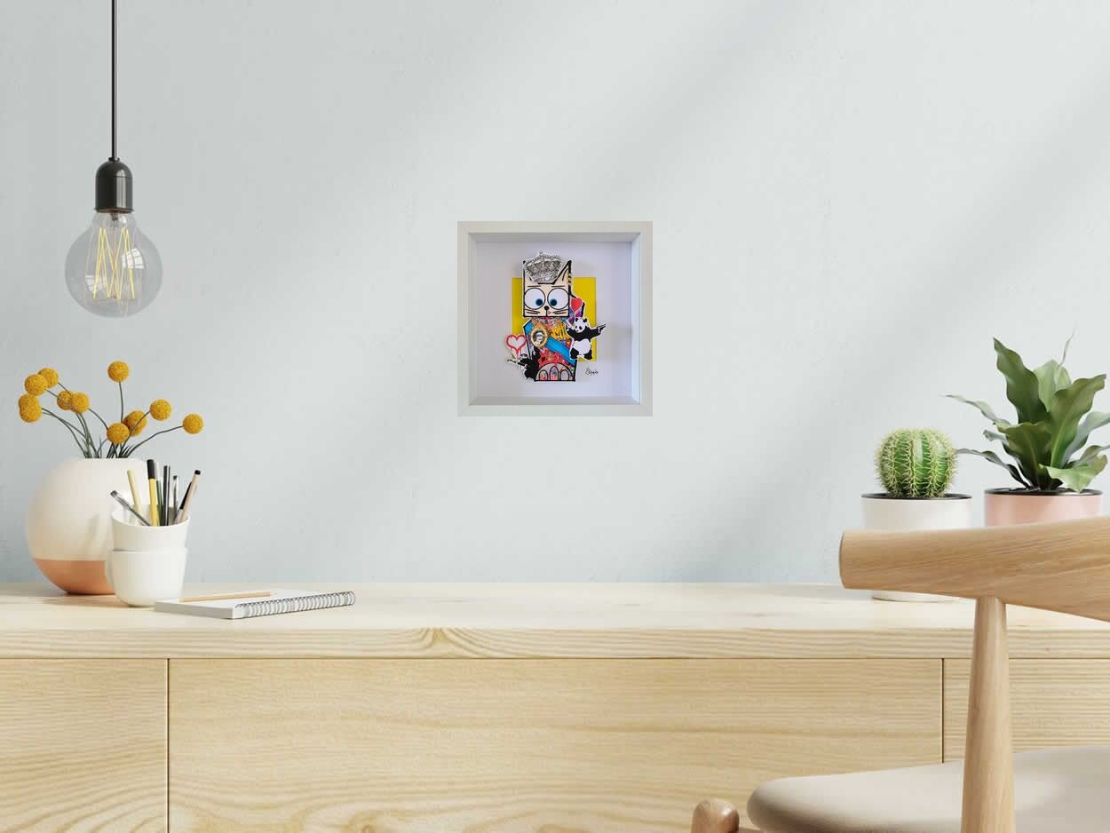Editions d'art de Stephanie Godann a pour titre  God Save The Cat style street art dim : Stephanie Godannprix:250