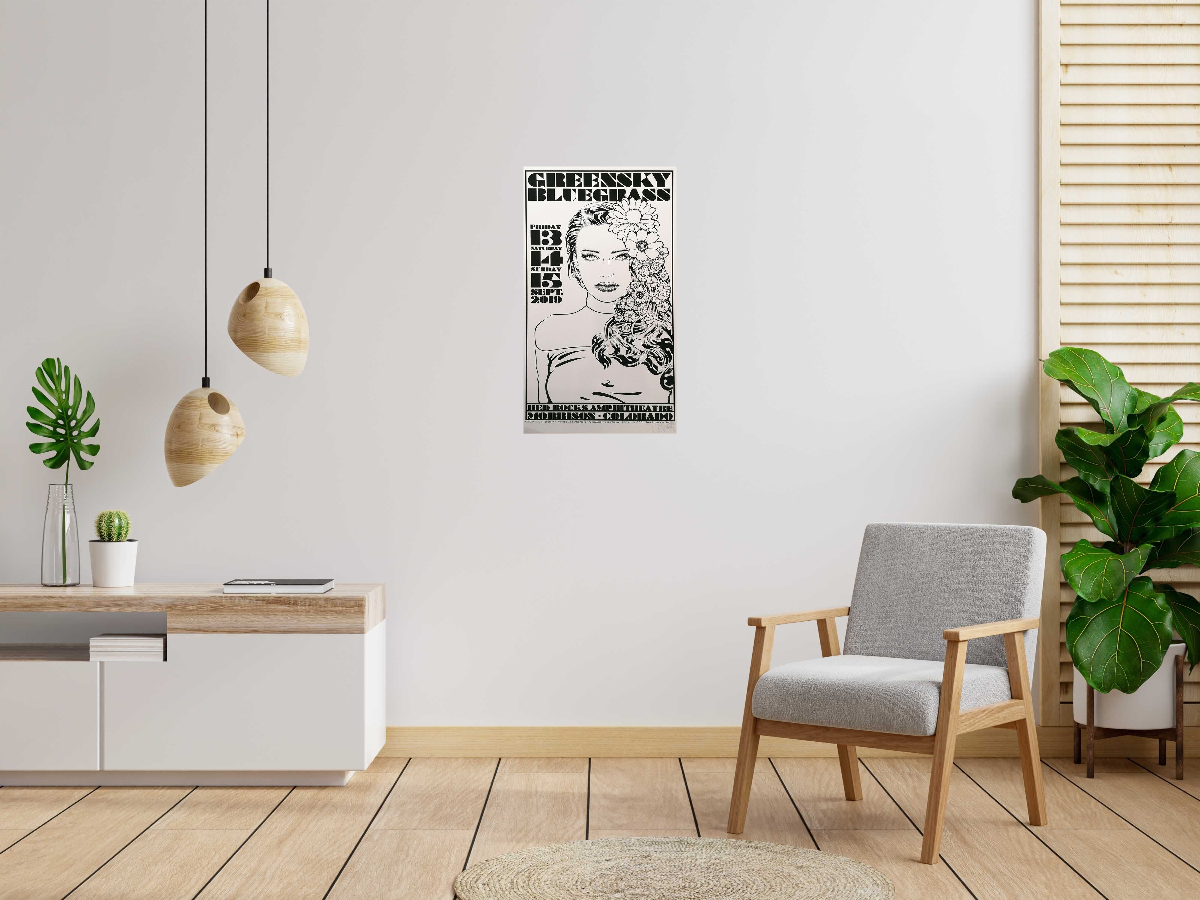 Editions d'art de CHUCK SPERRY a pour titre  GREENSKY BLUEGRASS BW TEST style figuratif dim : CHUCK SPERRYprix:400