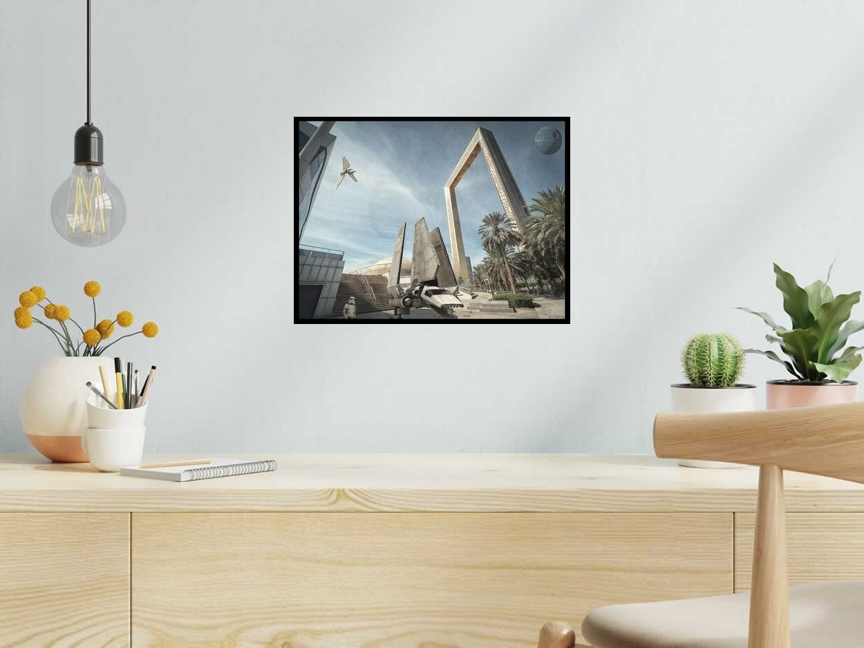Editions d'art de OliR a pour titre  SW The frame II style grapique, figurative dim : OliRprix:70