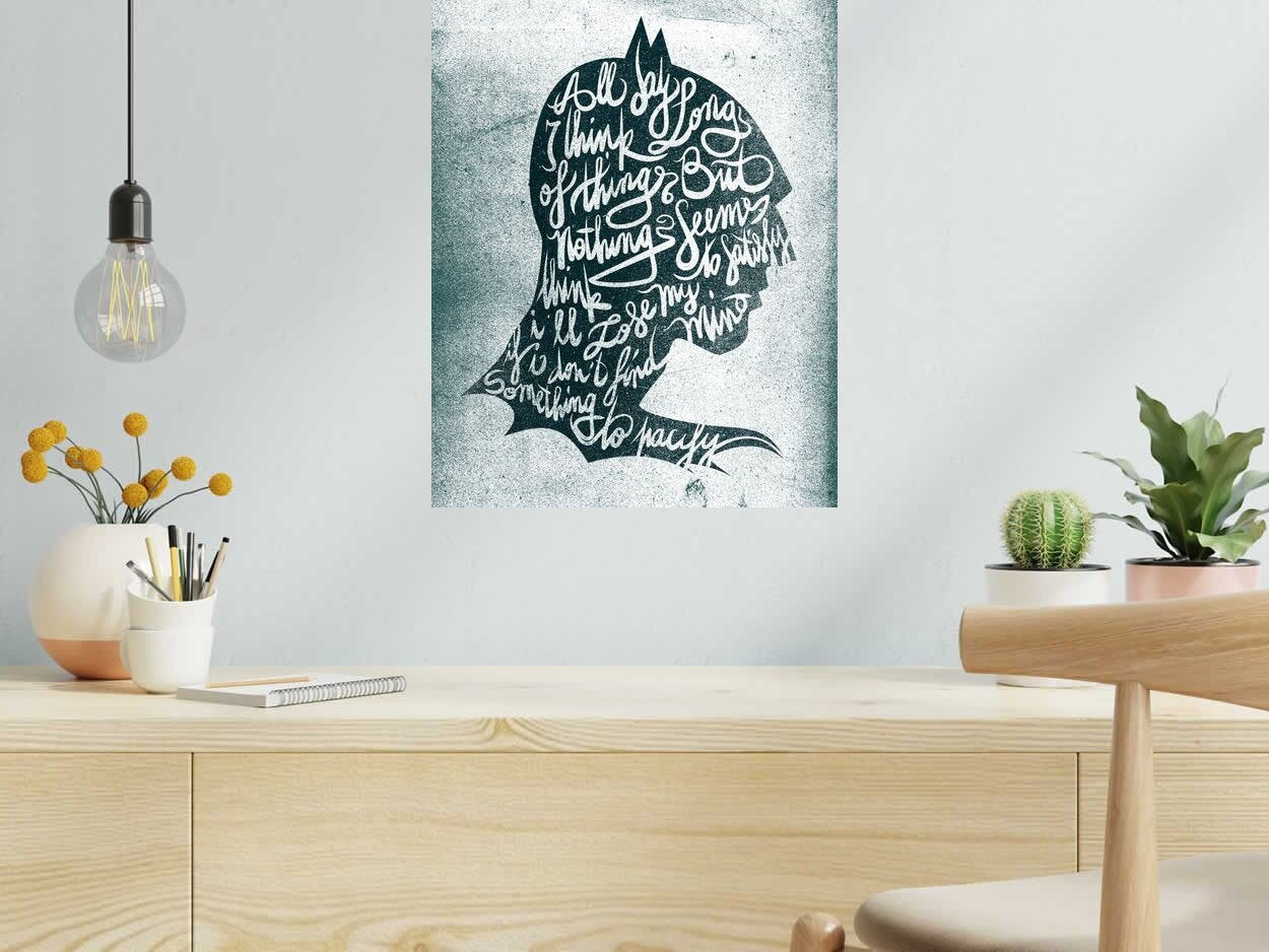 Editions d'art de Carlos Olmo a pour titre  Bat text style figuratif dim : Carlos Olmoprix:80