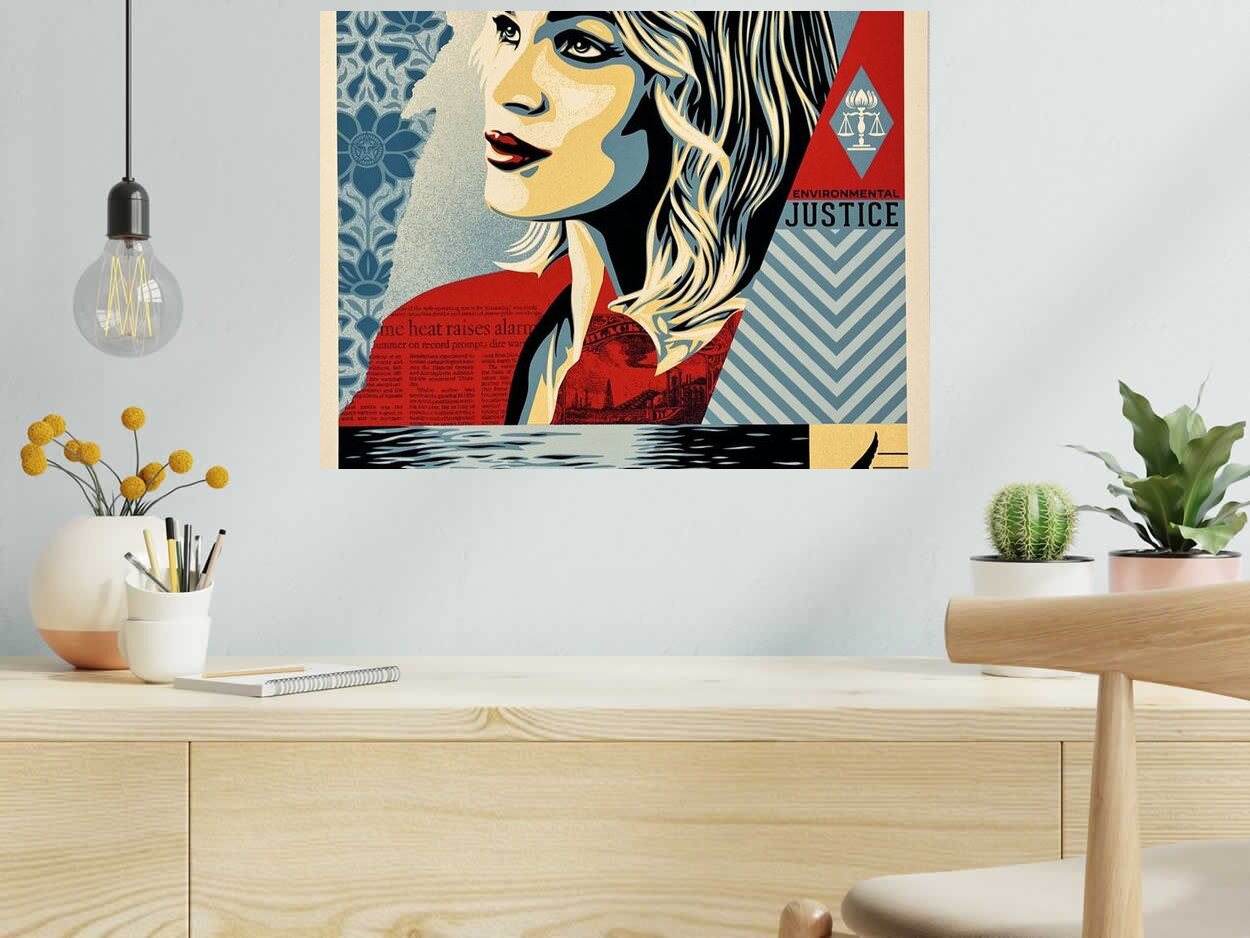 Editions d'art de OBEY : SHEPARD FAIREY  a pour titre  Environmental Justice style street pop art, graphique dim : OBEY : SHEPARD FAIREY prix:350