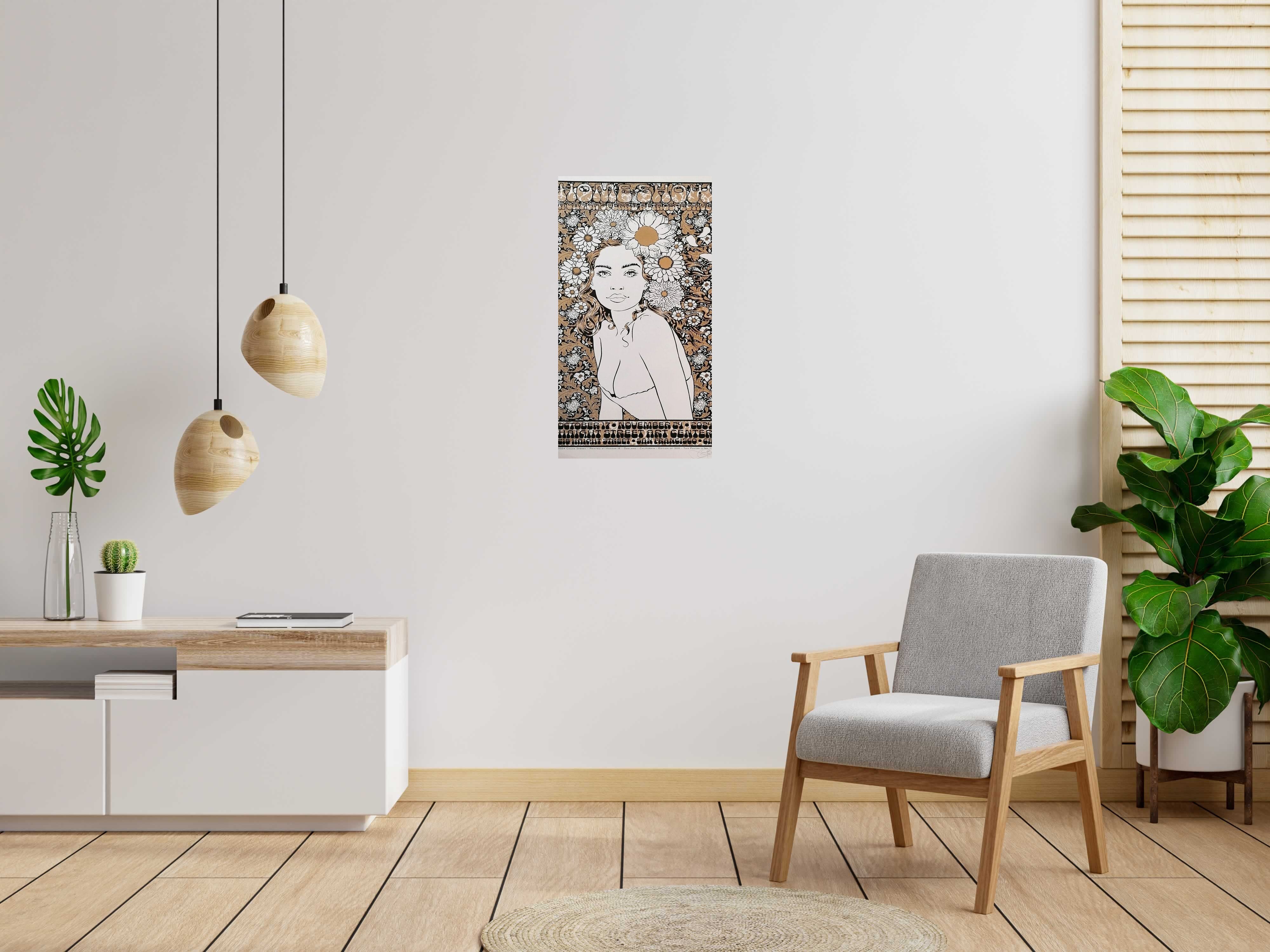 Editions d'art de CHUCK SPERRY a pour titre  HOME SHOW COLOR TEST BLANC-OR style figuratif dim : CHUCK SPERRYprix:600