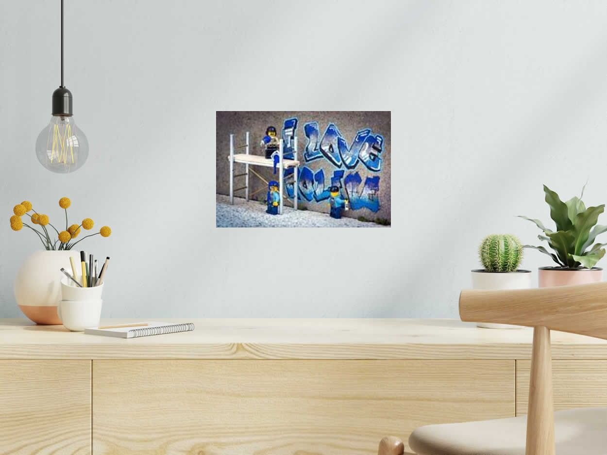 Photo de SAMSOFY a pour titre  I LOVE POLICE style graphique dim : SAMSOFYprix:60