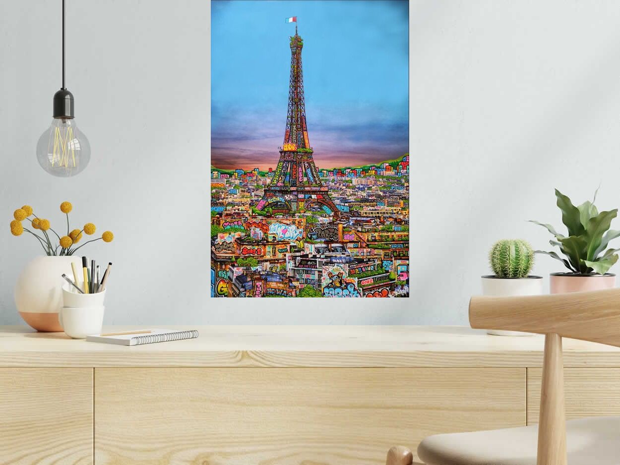 Editions d'art de BLACH a pour titre  PARIS GREEN DAY style graffiti, street pop art dim : BLACHprix:100