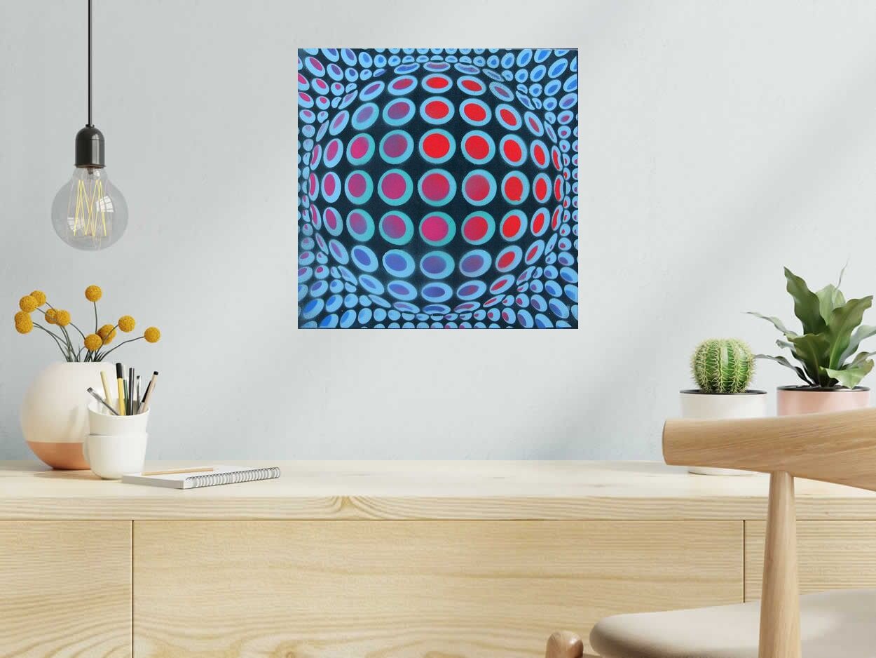 Tableau de YANN GUINCHAN a pour titre  Boule 4 style graphique dim : YANN GUINCHANprix:150