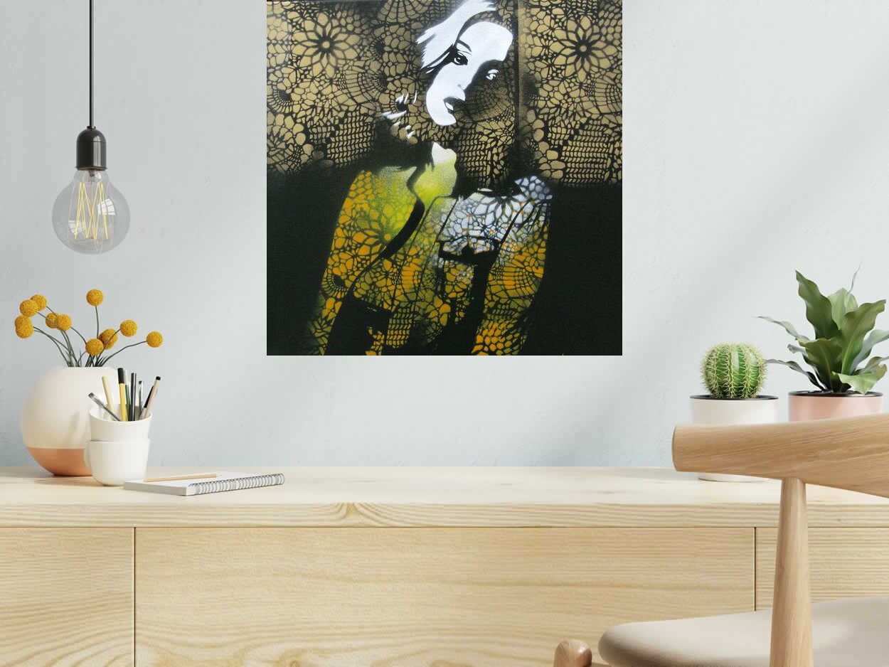 Tableau de KARO TRASS a pour titre  Sans titre 2 style street pop art, street art dim : KARO TRASSprix:300