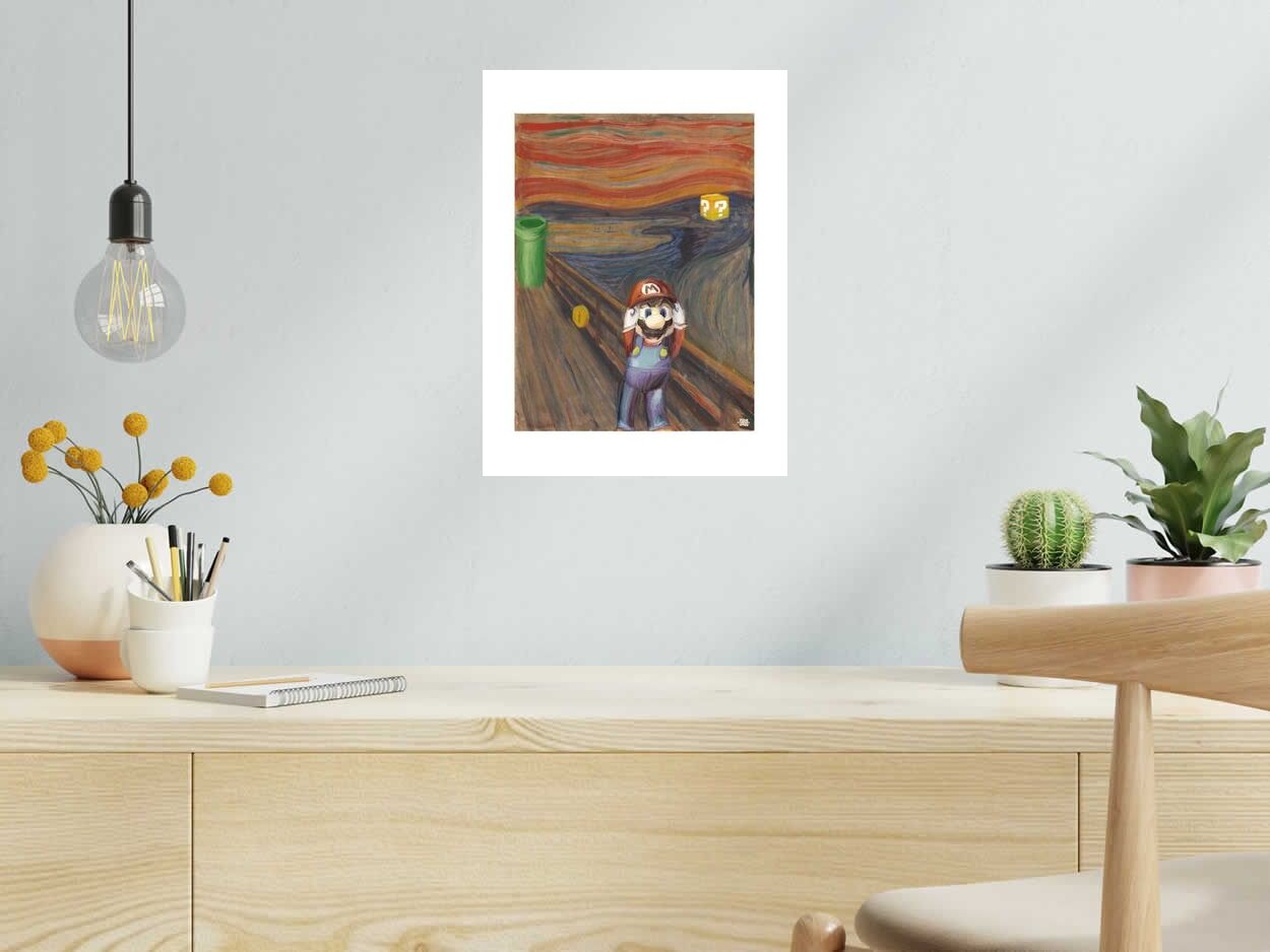 Editions d'art de SHUZ a pour titre  Le cri de Mario style figuratif dim : SHUZprix:40
