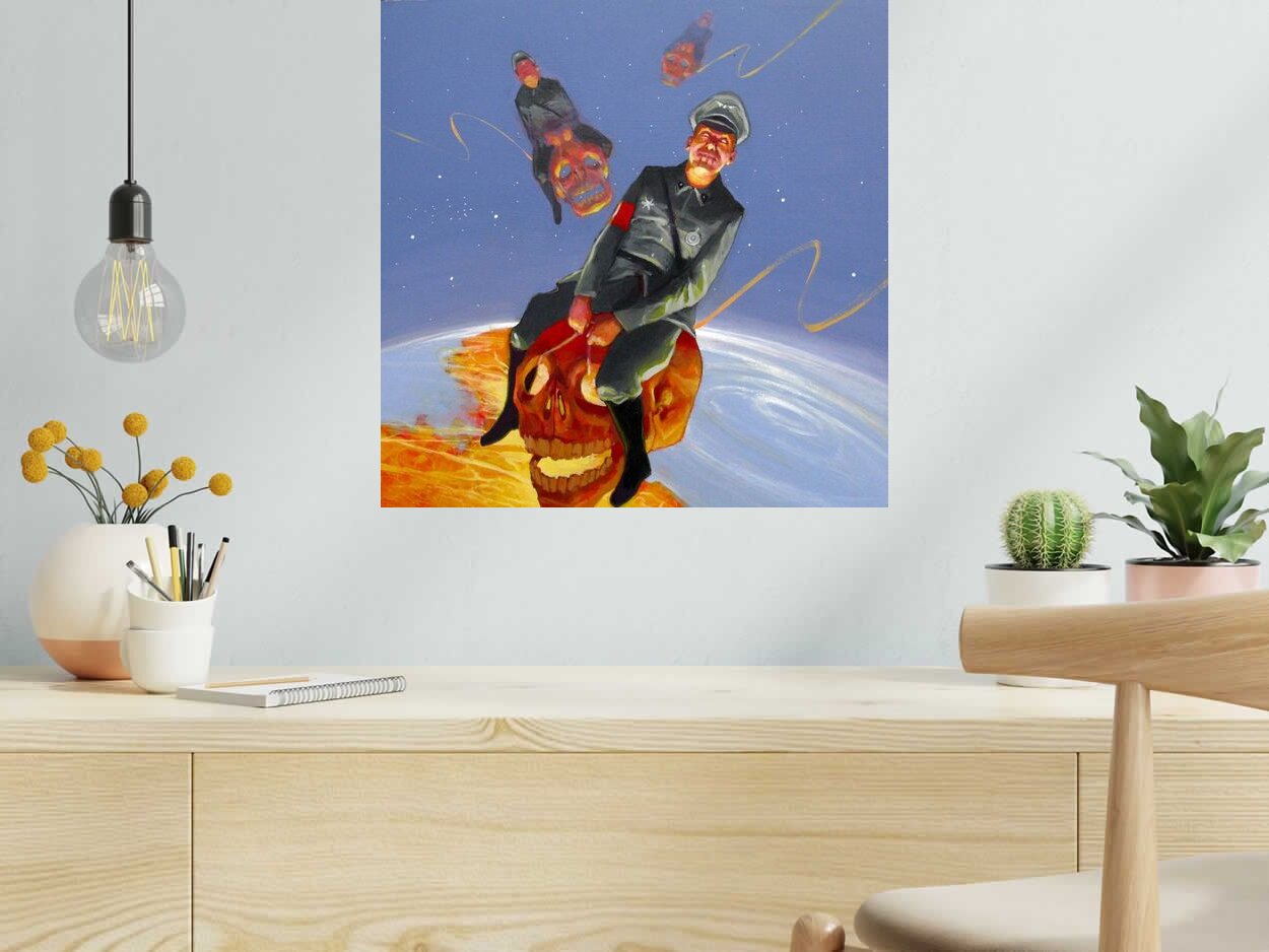 Tableau de MASSEBEUF Olivier a pour titre  PERSONAE NON GRATA style figuratif dim : MASSEBEUF Olivierprix:400