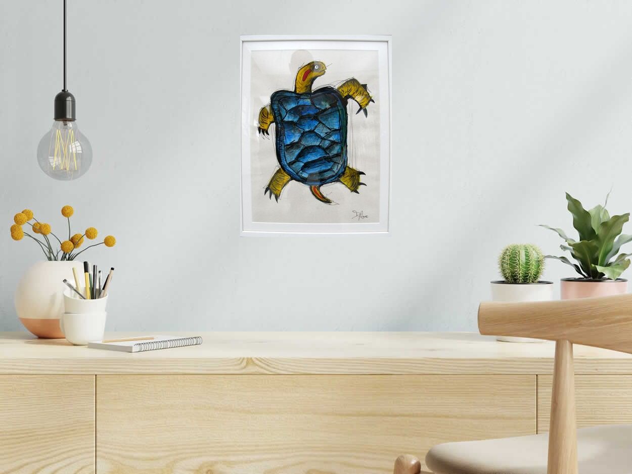 Dessin de Daniel De POLIGNAC a pour titre  Tortue style graphique dim : Daniel De POLIGNACprix:400