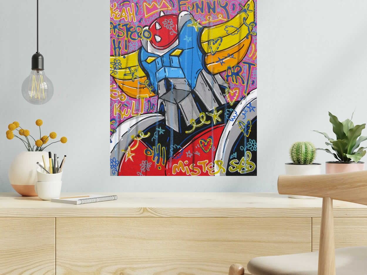 Tableau de RICO SAB a pour titre  Astero H style street pop art, street art dim : RICO SABprix:290