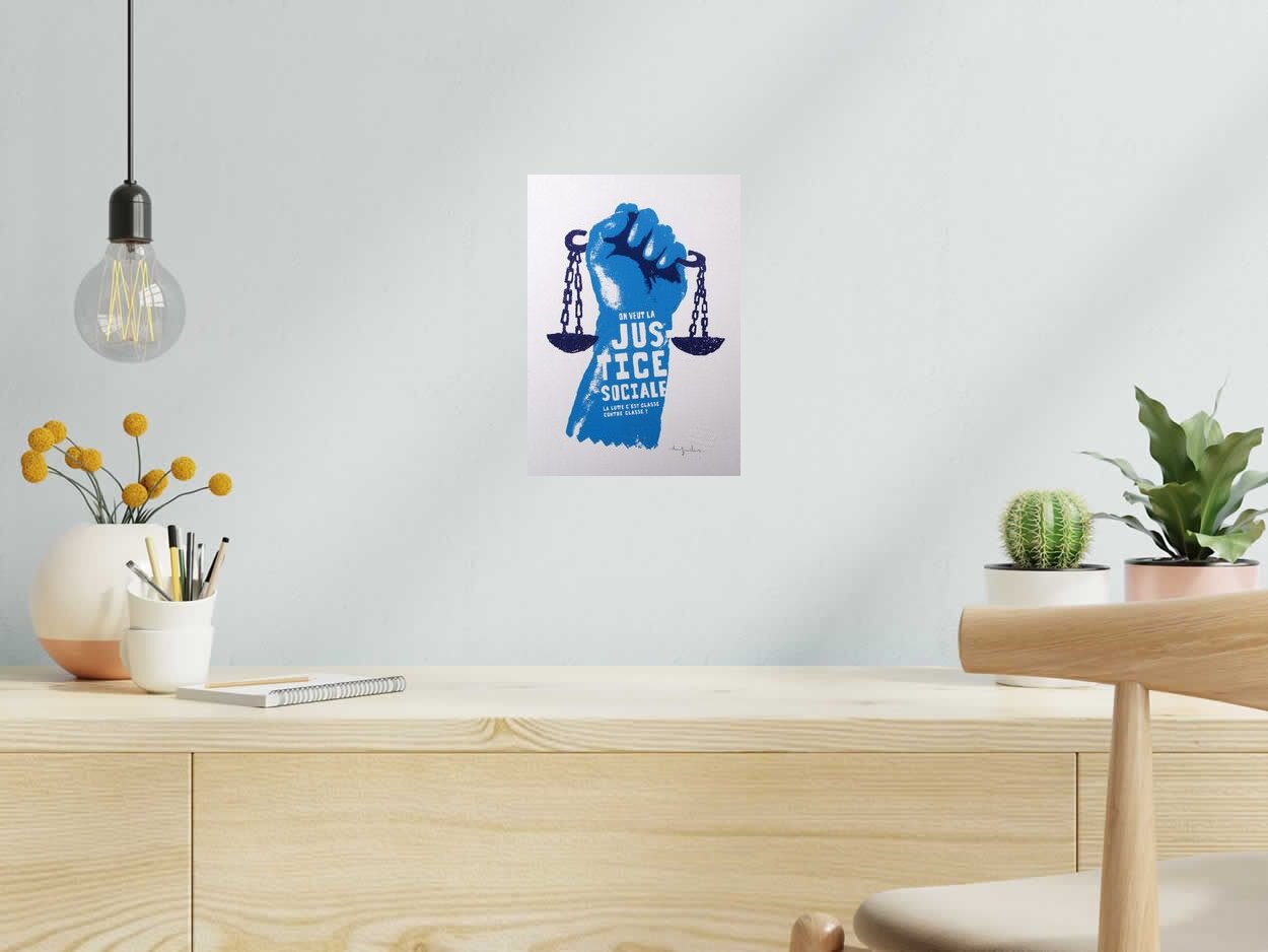 Editions d'art de DUGUDUS a pour titre  justice sociale style graphique dim : DUGUDUSprix:40