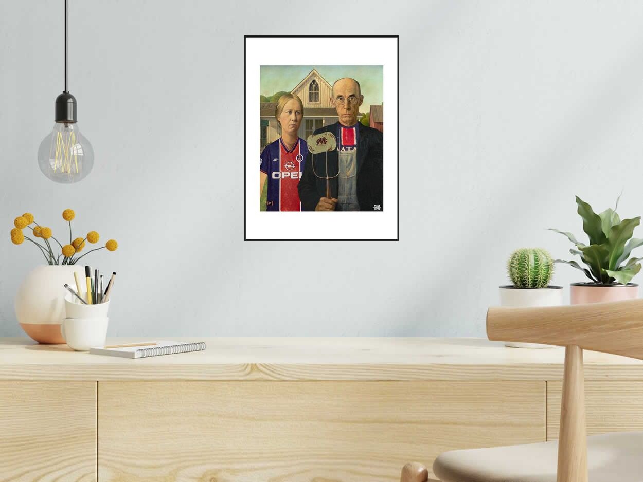Editions d'art de SHUZ a pour titre  PSG Couple style figuratif dim : SHUZprix:40
