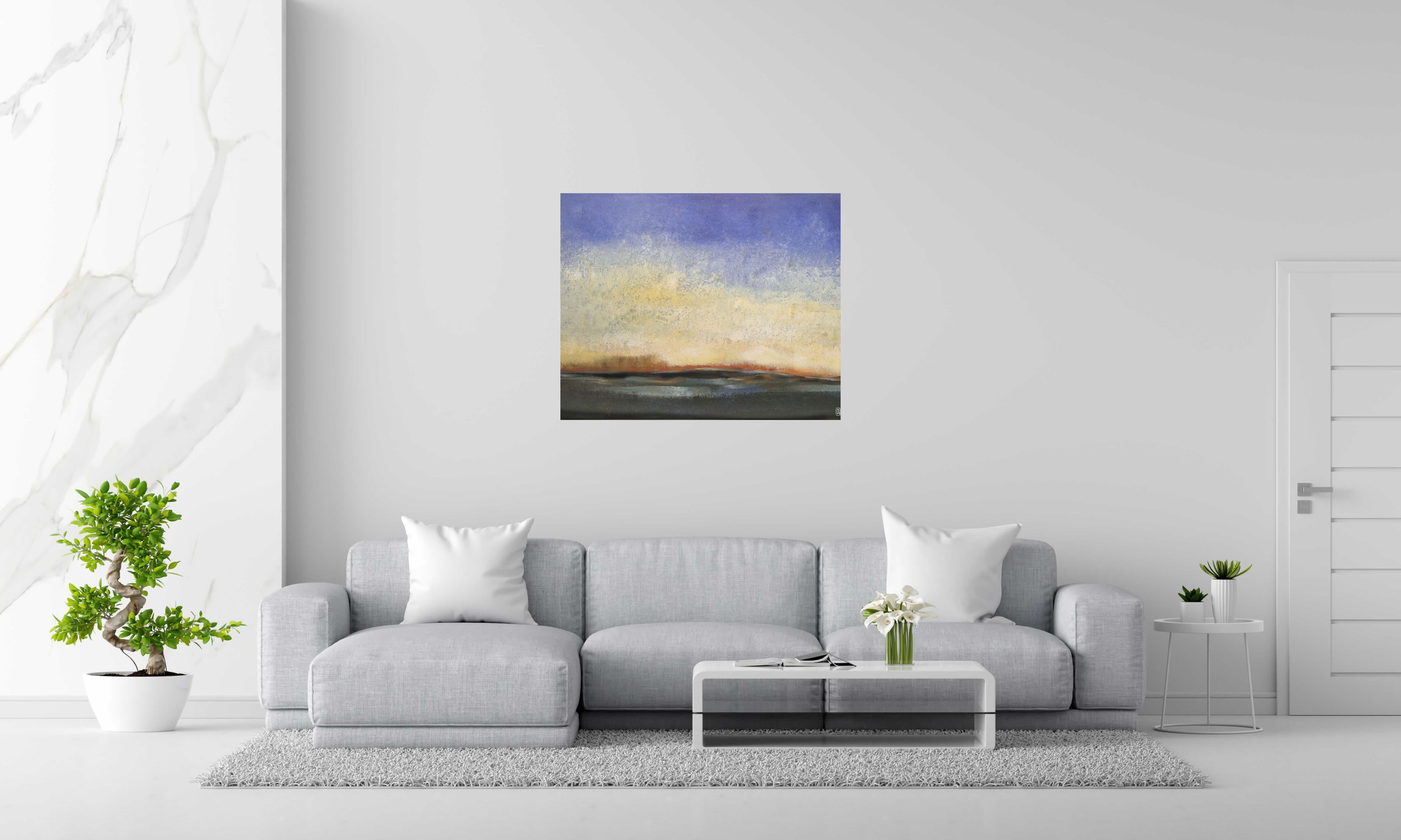 Tableau de N MAFFRE a pour titre  La plaine 2 style figuratif dim : N MAFFREprix:800