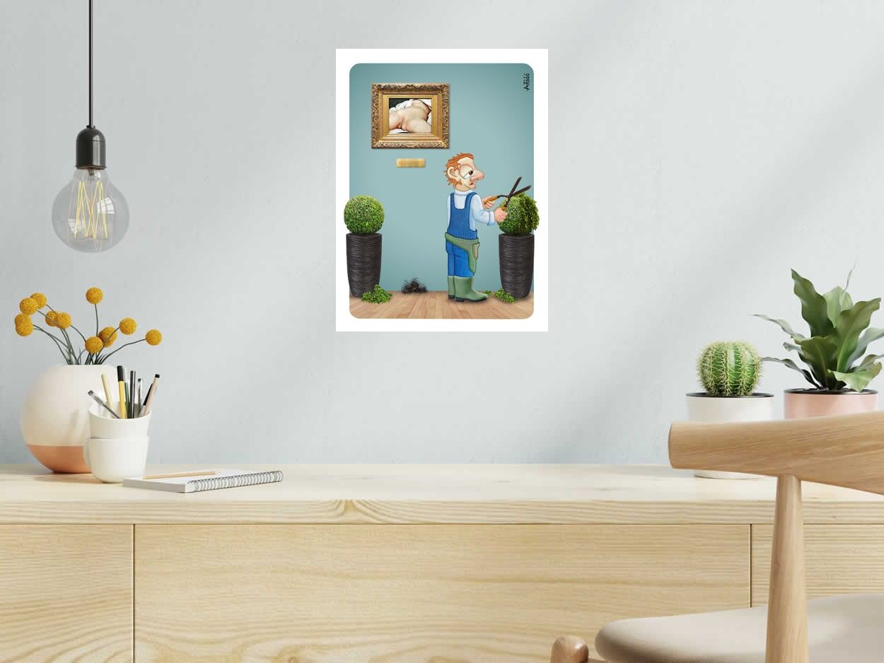 Editions d'art de L'ARTISTE PITRE a pour titre  COURBET style figuratif, graphique dim : L'ARTISTE PITREprix:40