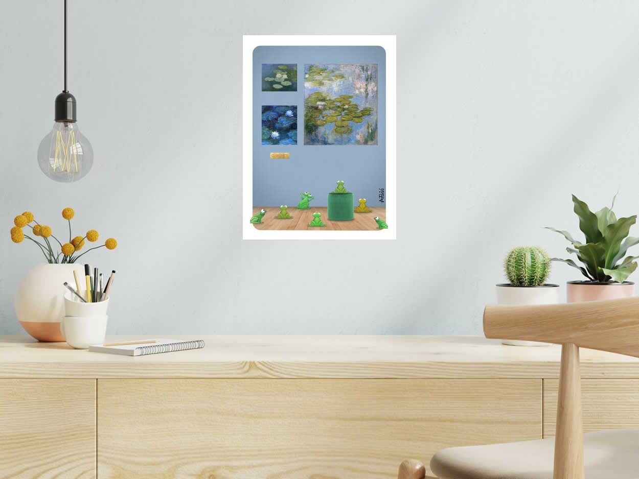 Editions d'art de L'ARTISTE PITRE a pour titre  MONET style figuratif, graphique dim : L'ARTISTE PITREprix:40