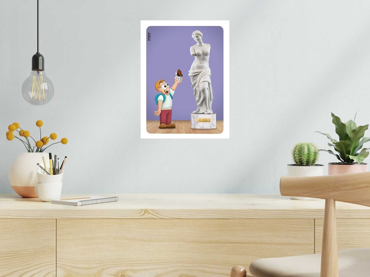 Editions d'art de L'ARTISTE PITRE a pour titre  PAS DE BRAS style figuratif, graphique dim : L'ARTISTE PITREprix:40