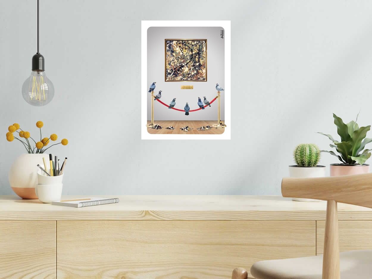 Editions d'art de L'ARTISTE PITRE a pour titre  POLLOCK style figuratif, graphique dim : L'ARTISTE PITREprix:40