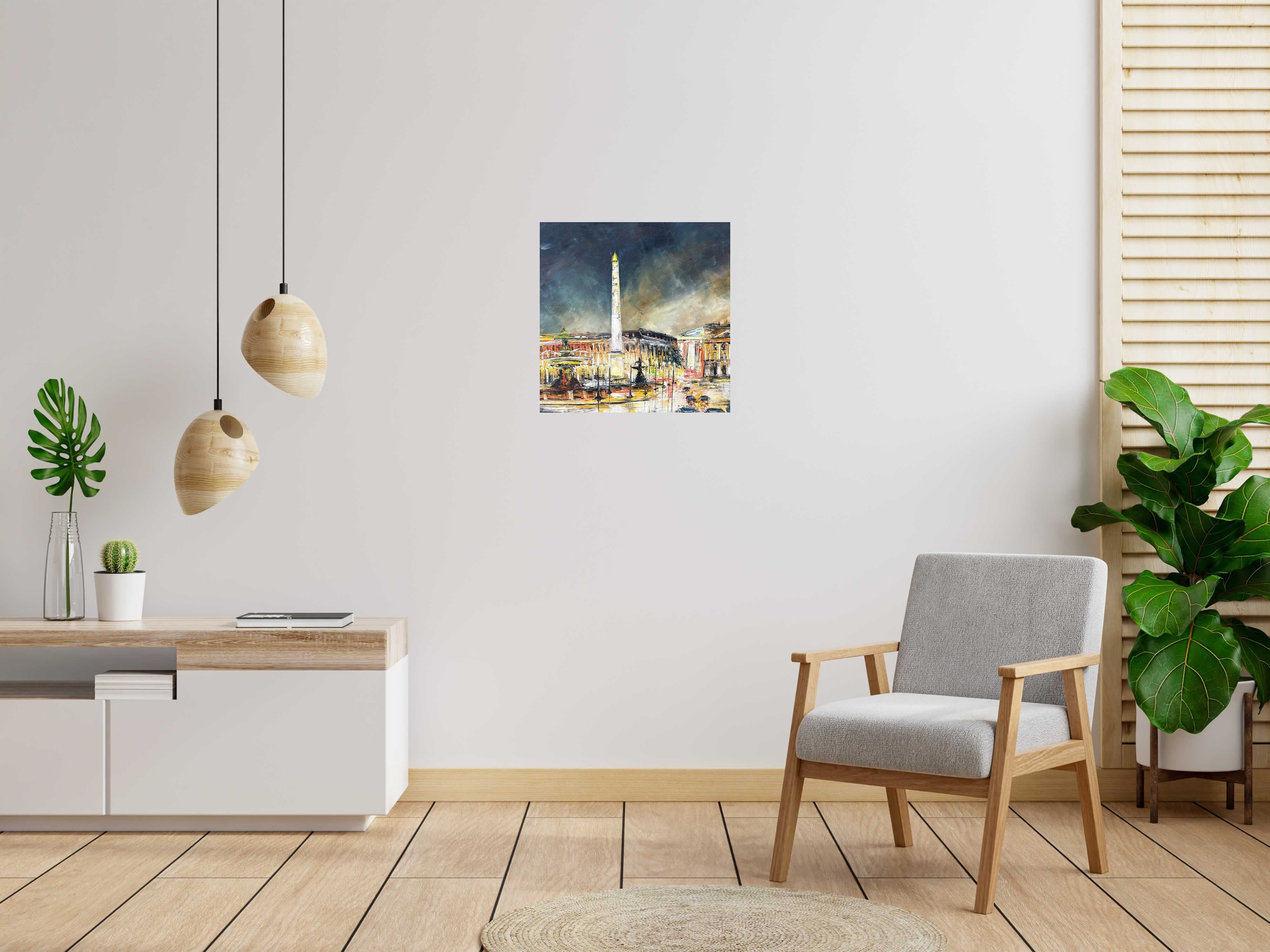 Tableau de PHIL a pour titre  Place de la concorde style figuratif dim : PHILprix:350