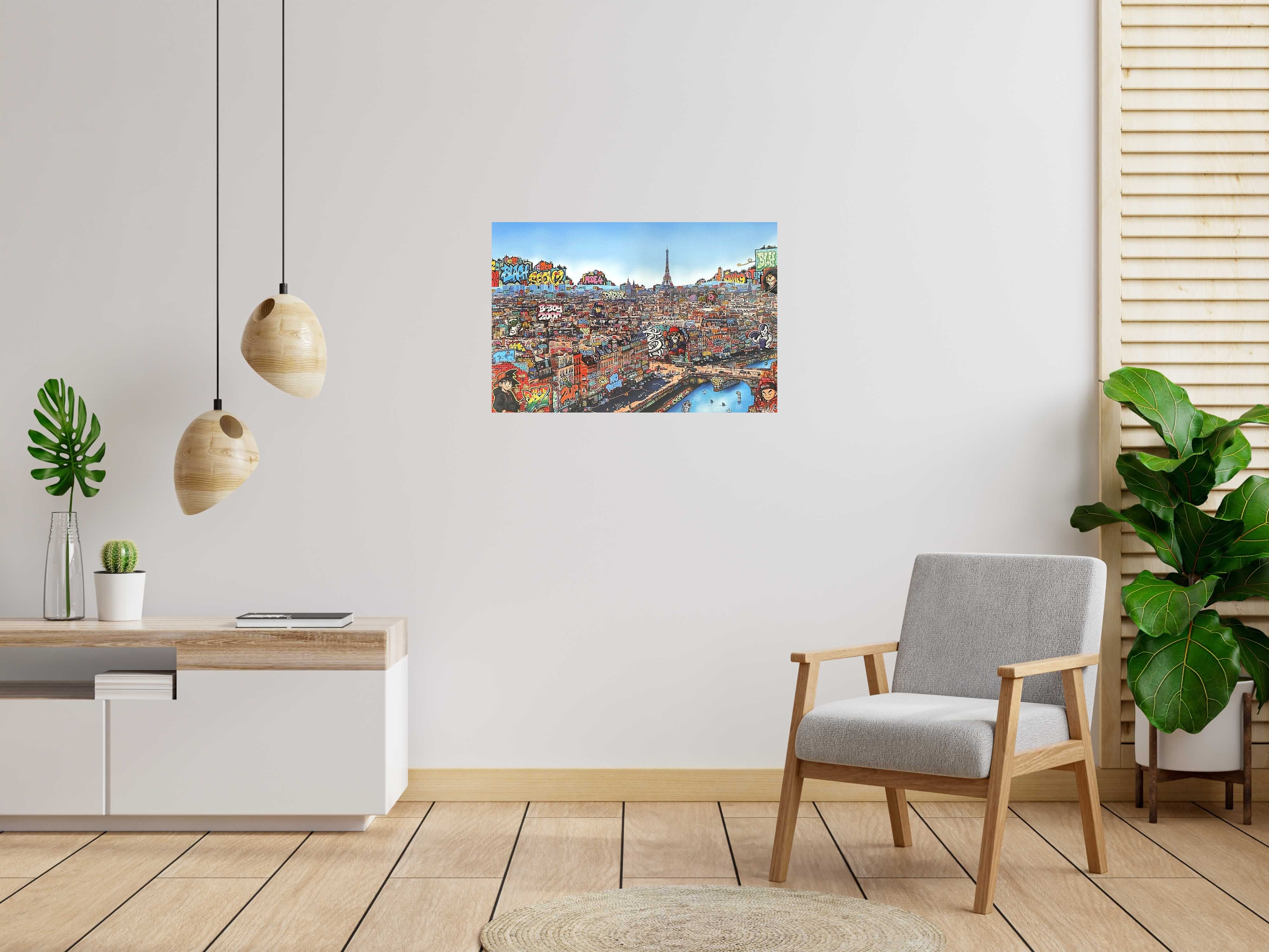 Editions d'art de BLACH a pour titre  PARIS DBZ style graffiti, street art dim : BLACHprix:220