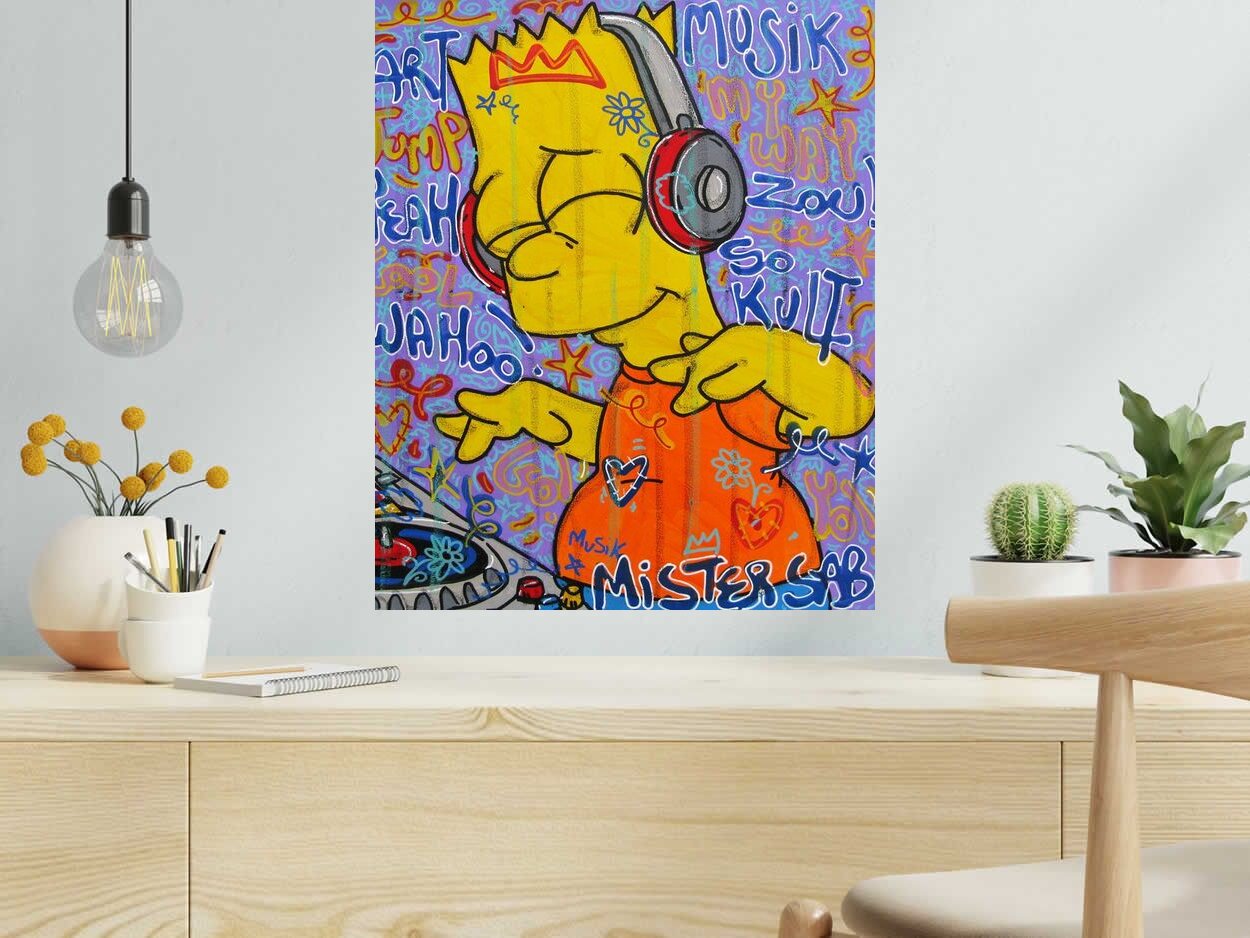 Tableau de RICO SAB a pour titre  Musik my way style street pop art, street art dim : RICO SABprix:290