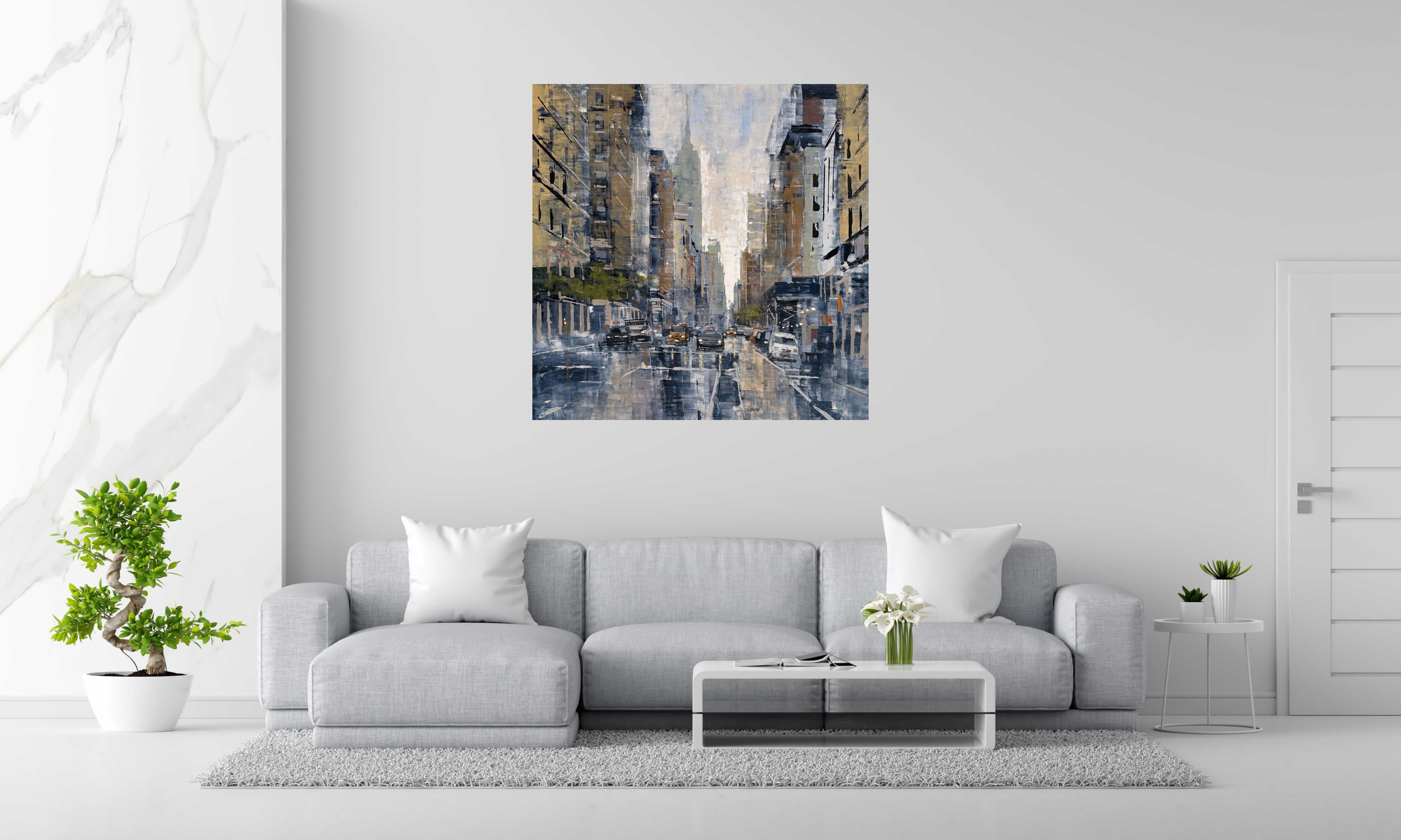 Tableau de ADRIEN FAVEAU a pour titre  5th avenue style figuratif, graphique dim : ADRIEN FAVEAUprix:3200