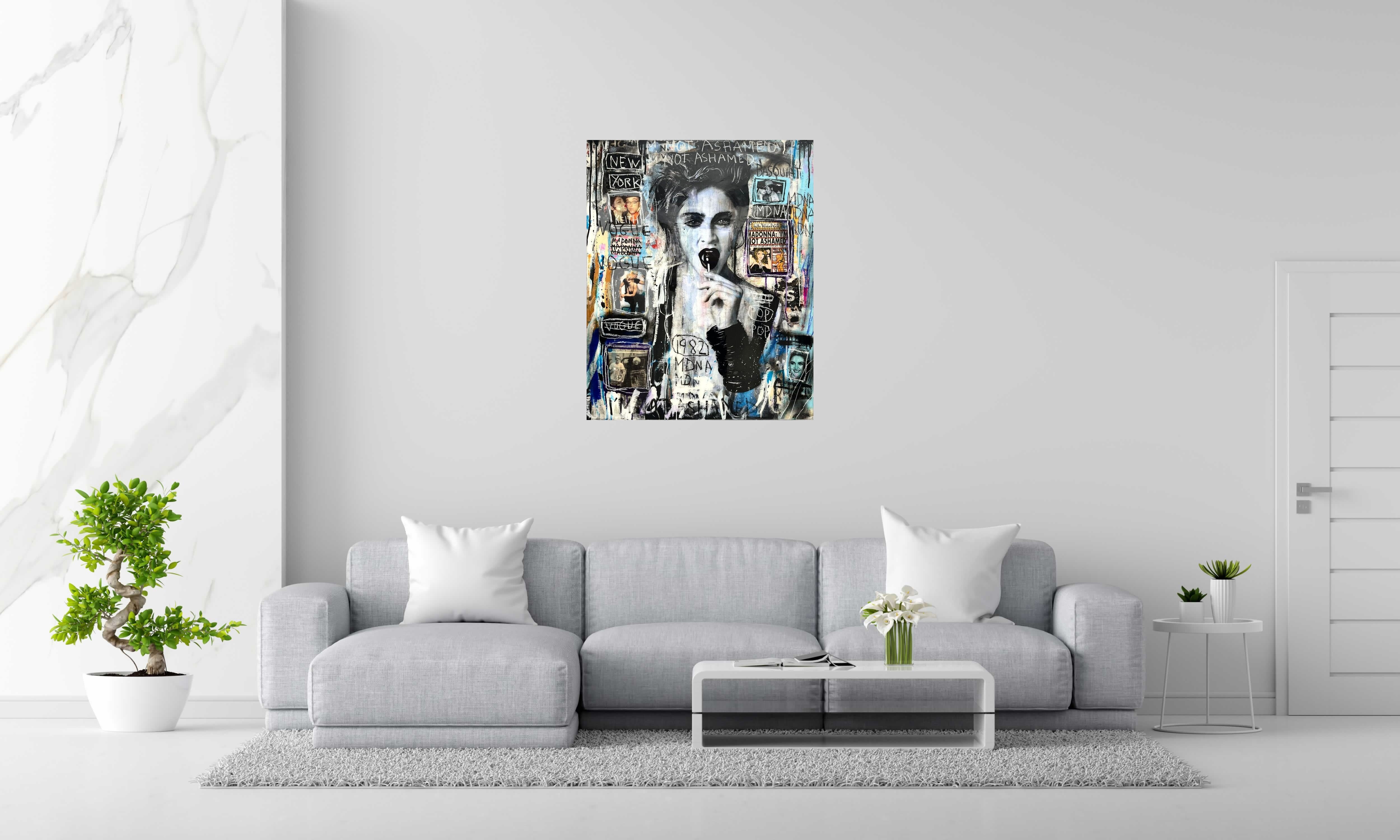 Tableau de THIERRY RASINE a pour titre  Madonna style street pop art dim : THIERRY RASINEprix:1400