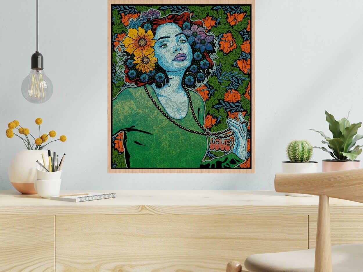 Editions d'art de CHUCK SPERRY a pour titre  LOVE WOOD PANEL style expo chuck dim : CHUCK SPERRYprix:2150